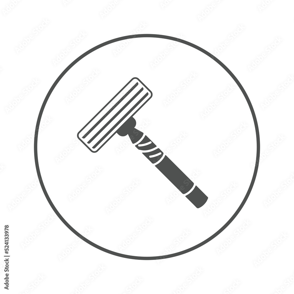 Beauty salon shaving razor icon | Circle version icon | Beauty salon shaving razor icon | Circle version icon |