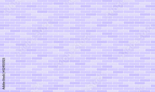 Pastel purple brick wall background. Flat vector illustration