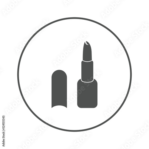 Beauty cosmetics makeup lipstick icon | Circle version icon |