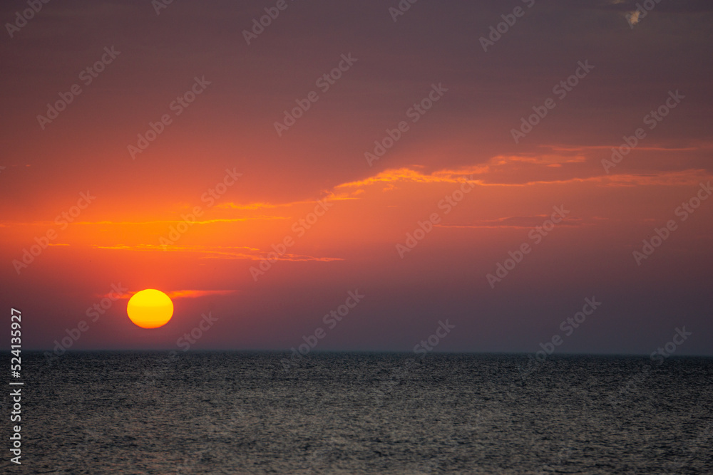 beautiful sunset over the Baltic sea