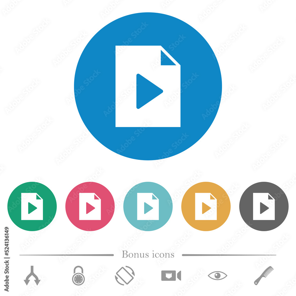 Playlist solid flat round icons Playlist solid flat round icons
