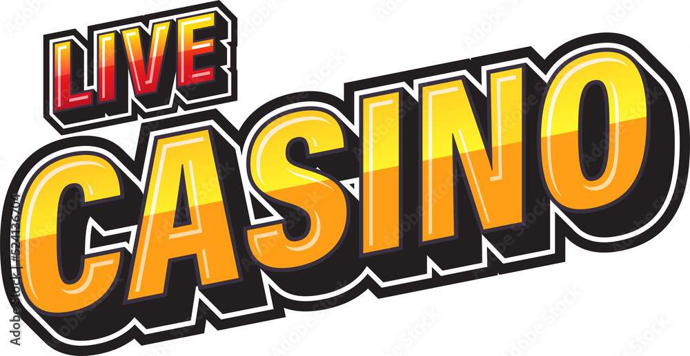 Live casino, speech bubble text