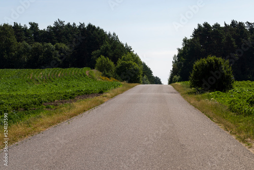 paved road for car traffic