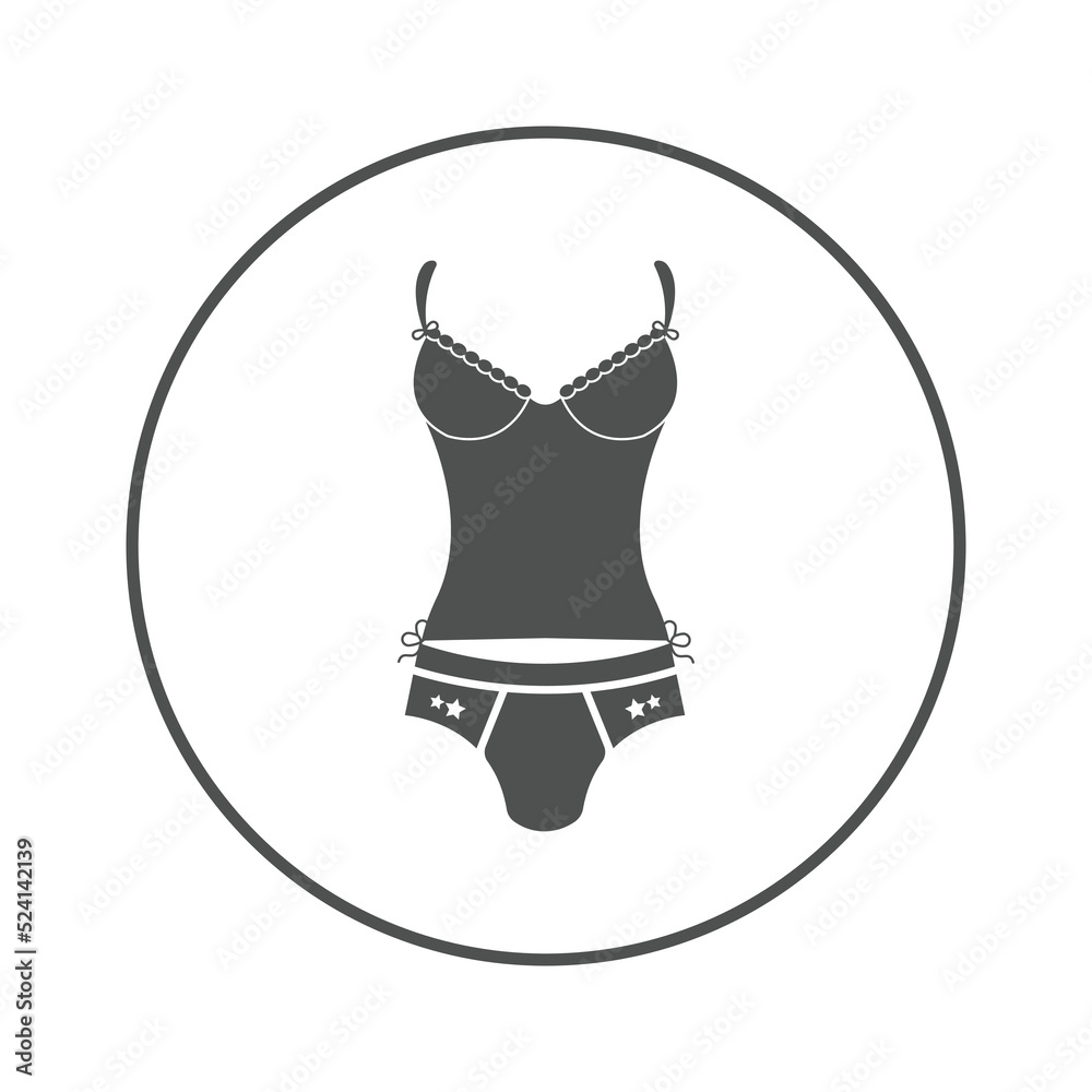 Beauty lingerie underwire bras icon | Circle version icon | Beauty lingerie underwire bras icon | Circle version icon |