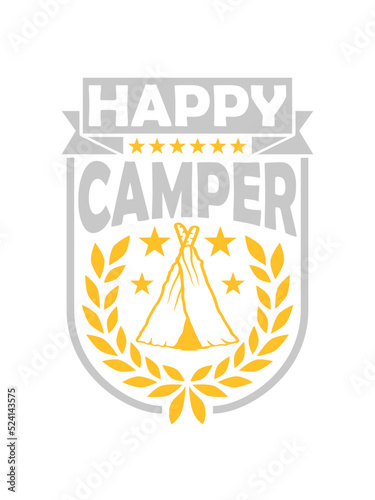Happy Camper Logo Zelt 