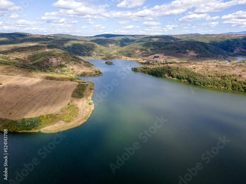 Amazing Aerial view of Pchelina Reservoir  Bulgaria