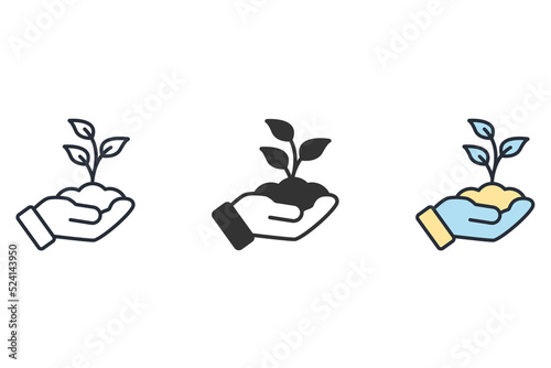 Compost icons  symbol vector elements for infographic web