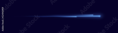 High motion speed, blue light lines, blur rays
