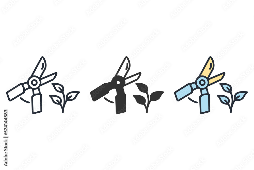 pruning shears icons symbol vector elements for infographic web pruning shears icons symbol vector elements for infographic web