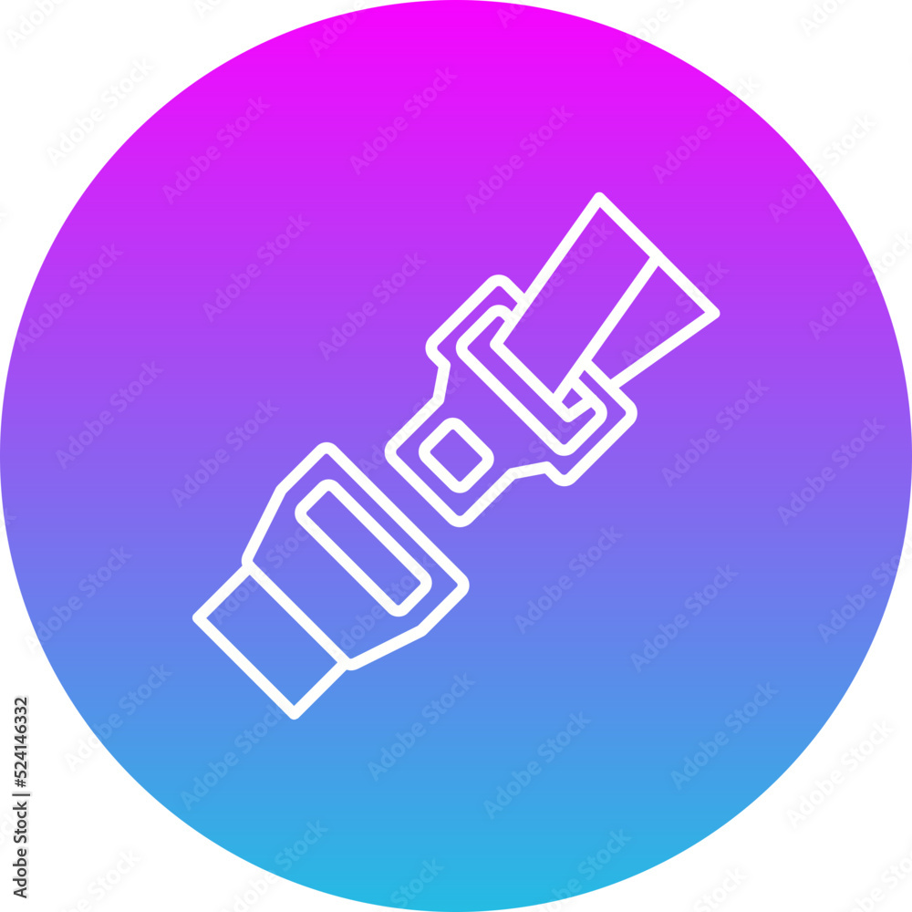 Seat Belt Gradient Circle Line Inverted Icon Seat Belt Gradient Circle Line Inverted Icon