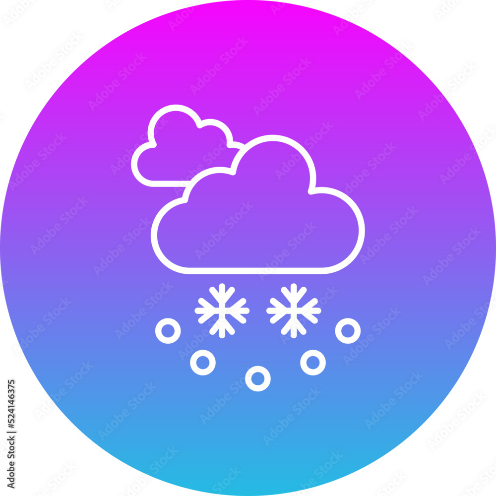 Snowfall Gradient Circle Line Inverted Icon Snowfall Gradient Circle Line Inverted Icon