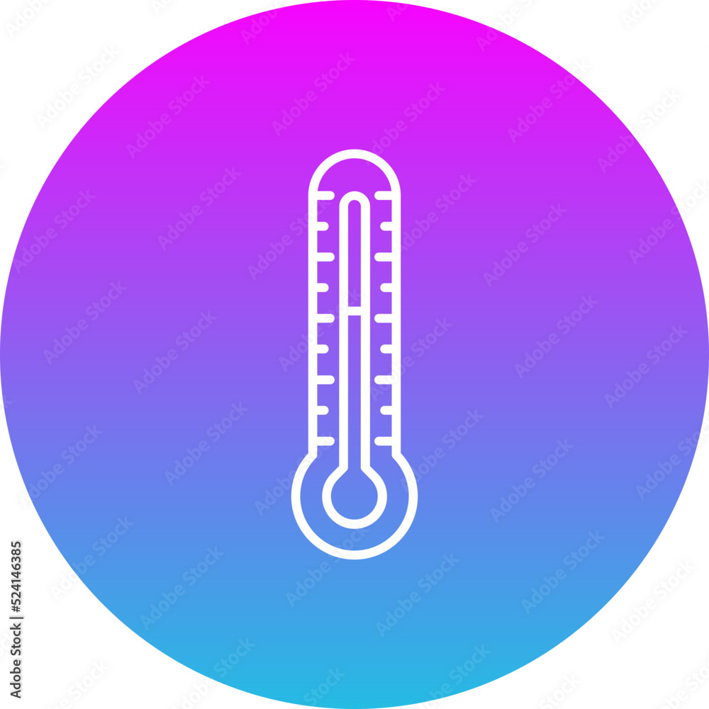 Thermometer Gradient Circle Line Inverted Icon Thermometer Gradient Circle Line Inverted Icon
