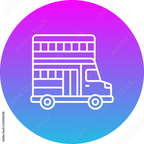 Double Decker Gradient Circle Line Inverted Icon
