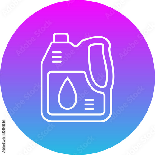 Oil Canister Gradient Circle Line Inverted Icon