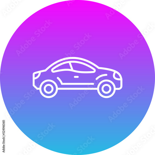 New Car Gradient Circle Line Inverted Icon