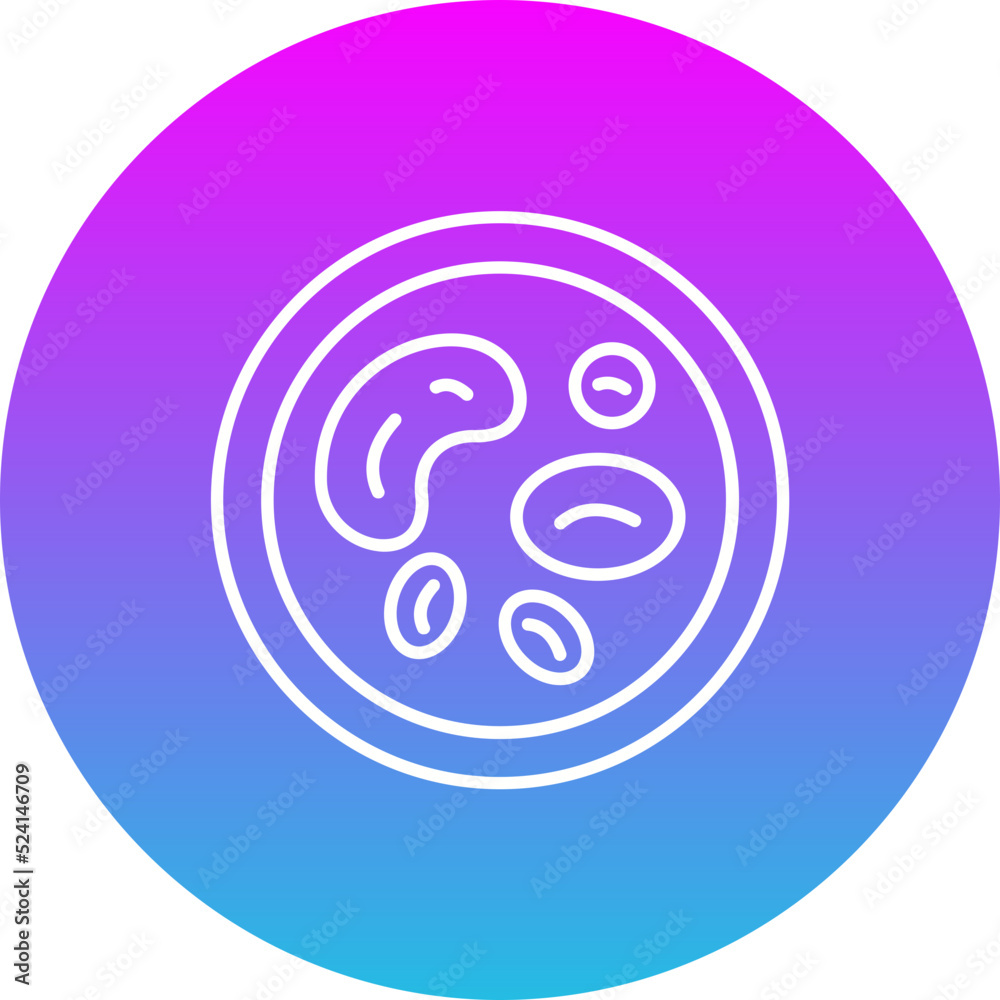 White Blood Cell Gradient Circle Line Inverted Icon White Blood Cell Gradient Circle Line Inverted Icon
