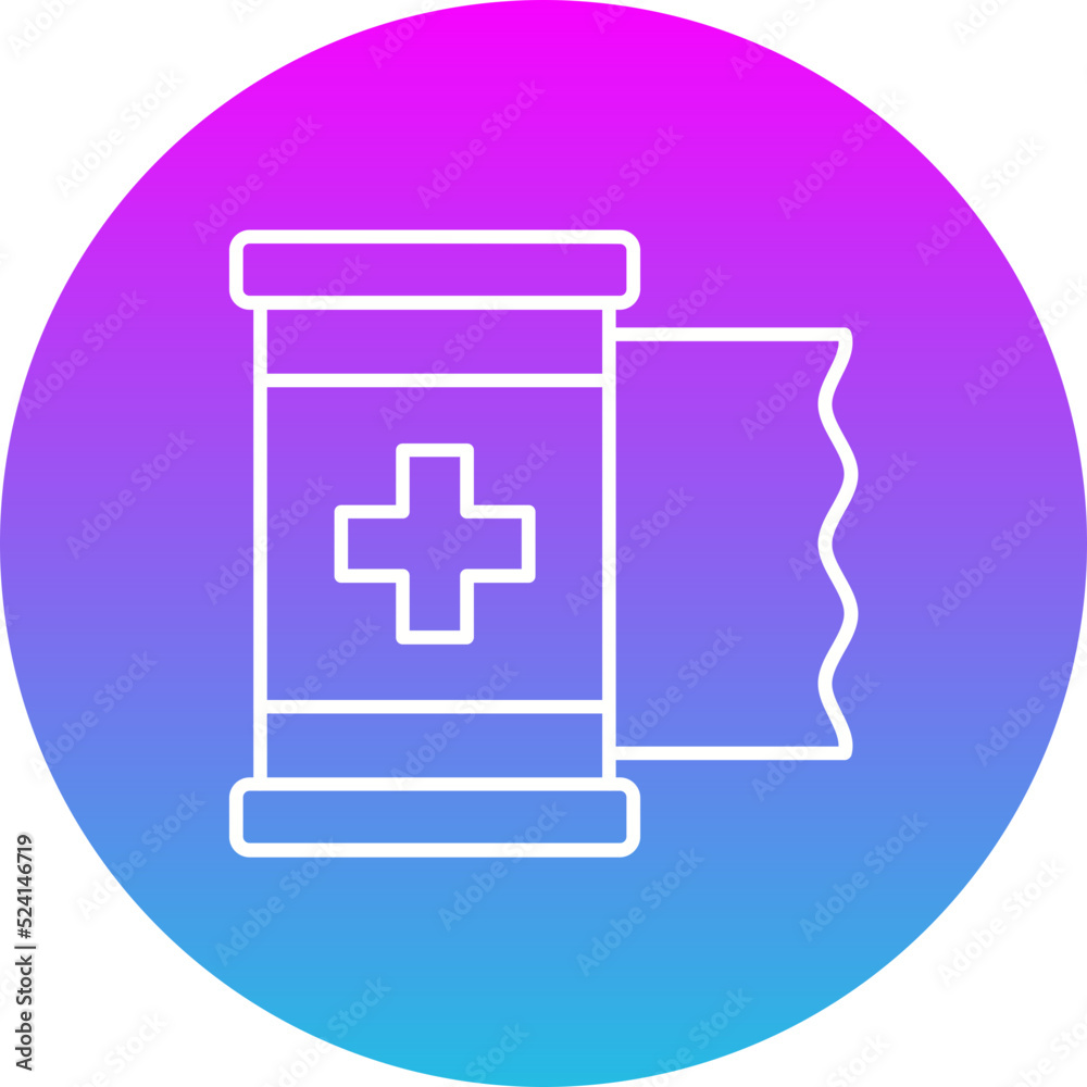 Bandage Gradient Circle Line Inverted Icon Bandage Gradient Circle Line Inverted Icon