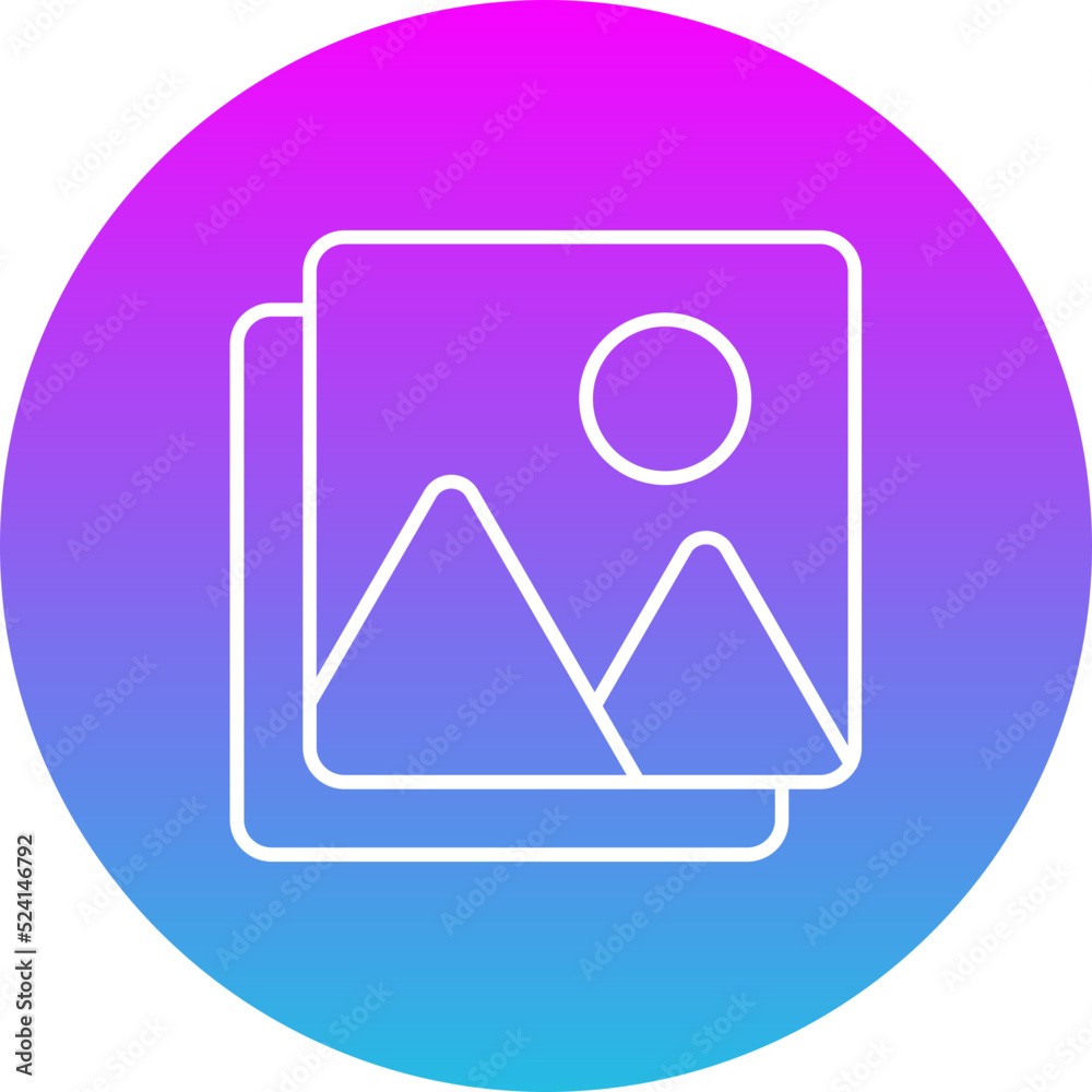 Images Gradient Circle Line Inverted Icon Images Gradient Circle Line Inverted Icon