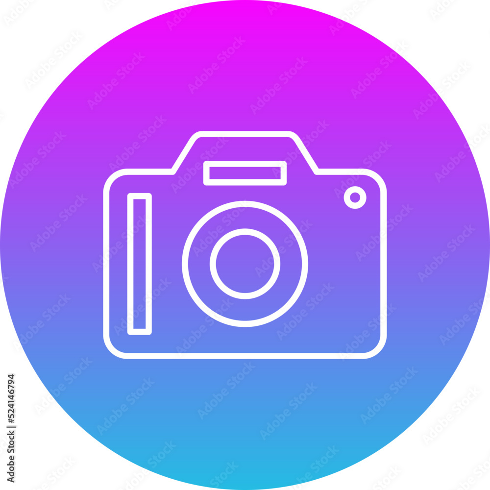 Camera Gradient Circle Line Inverted Icon Camera Gradient Circle Line Inverted Icon