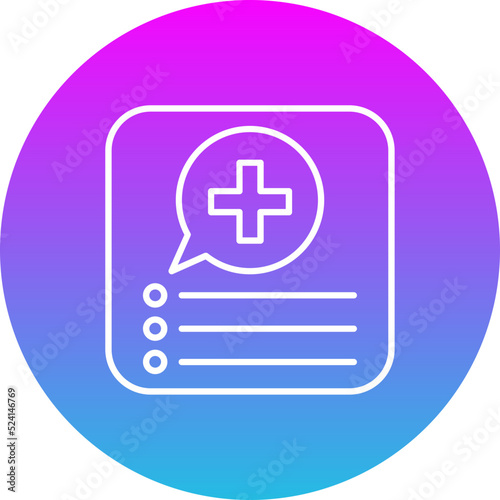 Medical App Gradient Circle Line Inverted Icon