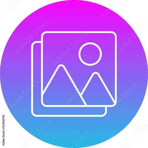 Images Gradient Circle Line Inverted Icon