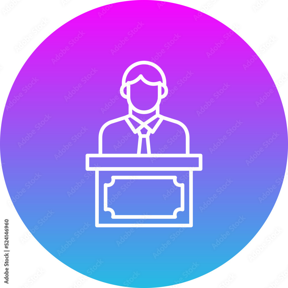 Speech Gradient Circle Line Inverted Icon Speech Gradient Circle Line Inverted Icon