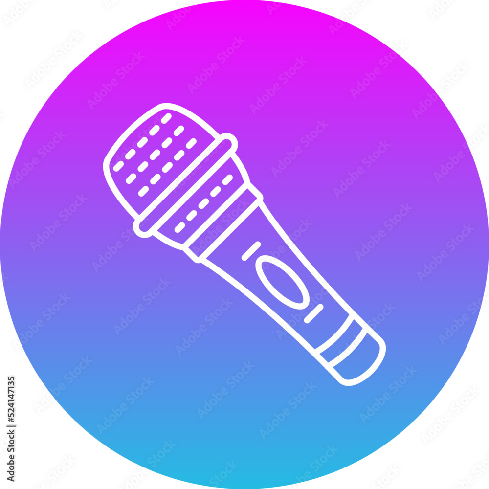 Microphone Gradient Circle Line Inverted Icon Microphone Gradient Circle Line Inverted Icon