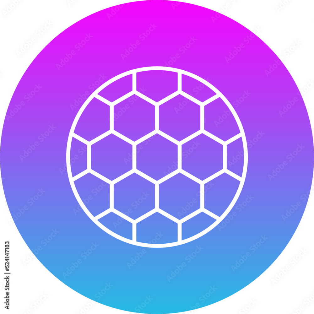 Soccer Ball Gradient Circle Line Inverted Icon Soccer Ball Gradient Circle Line Inverted Icon