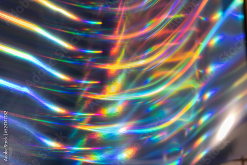 Prismatic Chromatic Holographic Aesthetic Neon Lights lines blur texture background photo