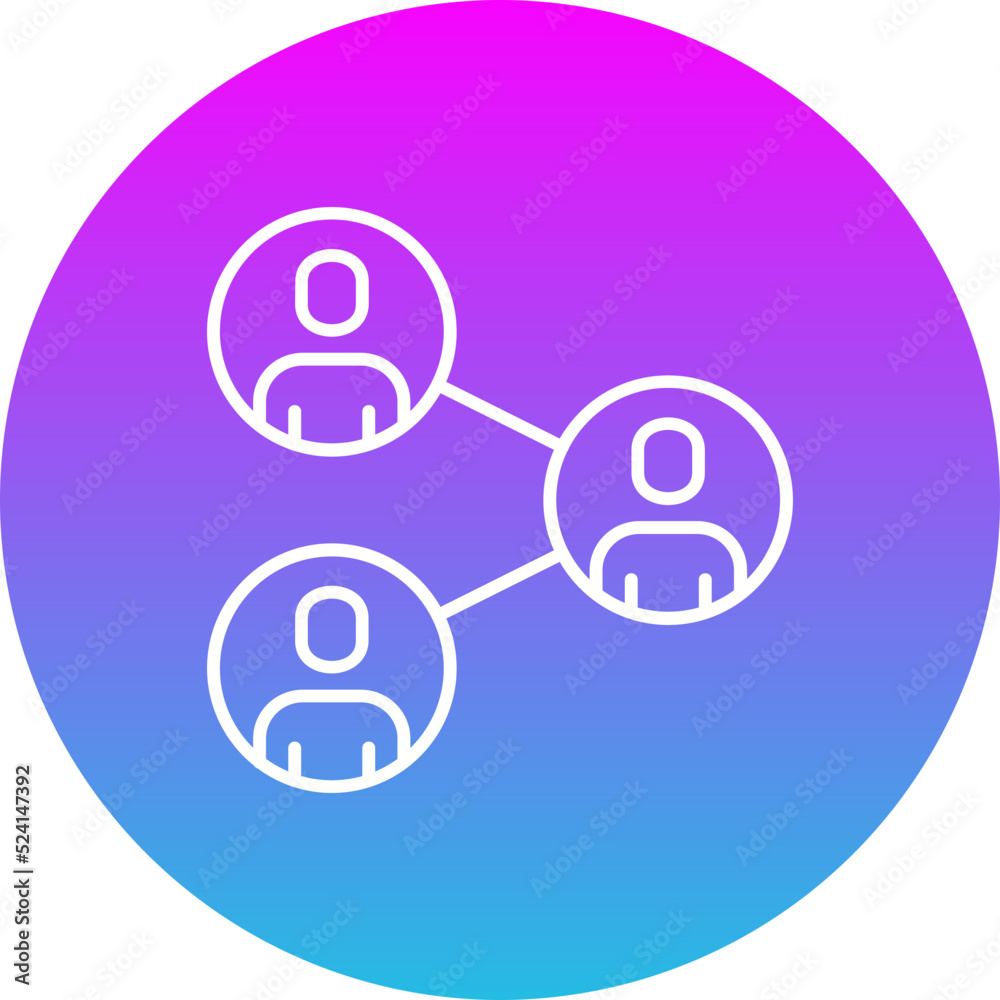 Network Gradient Circle Line Inverted Icon Network Gradient Circle Line Inverted Icon