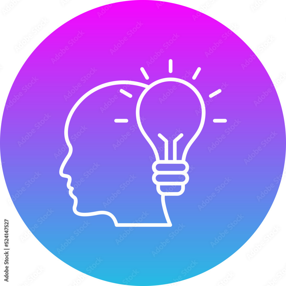 Innovative Gradient Circle Line Inverted Icon Innovative Gradient Circle Line Inverted Icon