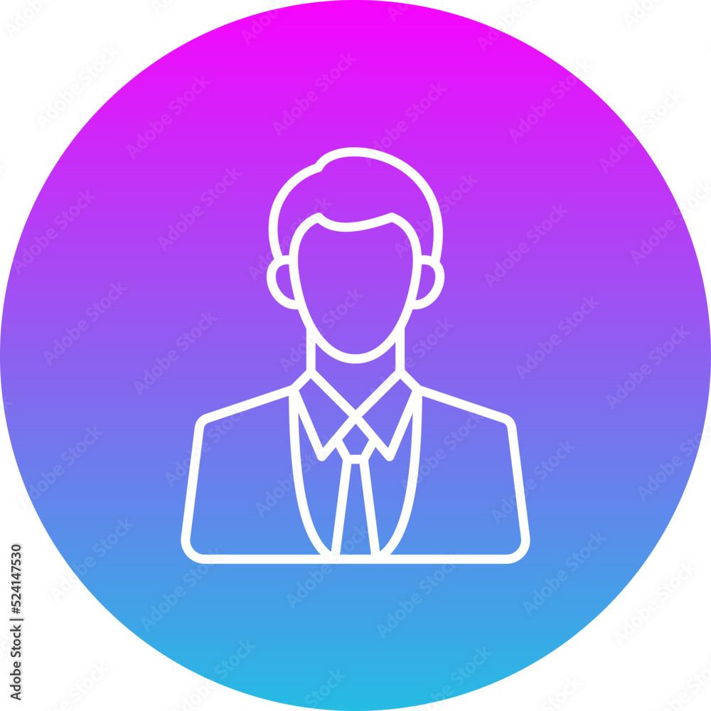 Manager Gradient Circle Line Inverted Icon Manager Gradient Circle Line Inverted Icon