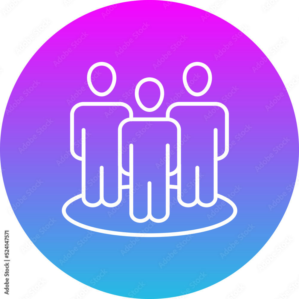 Team Gradient Circle Line Inverted Icon Team Gradient Circle Line Inverted Icon