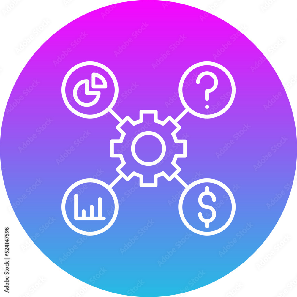 Efficiency Gradient Circle Line Inverted Icon Efficiency Gradient Circle Line Inverted Icon