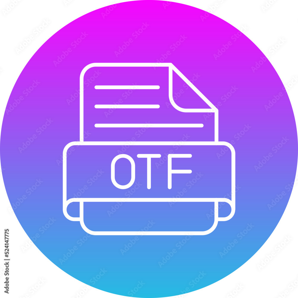 Otf Gradient Circle Line Inverted Icon