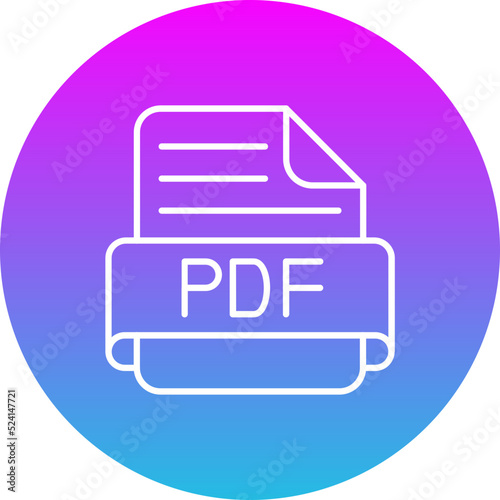 Pdf Gradient Circle Line Inverted Icon