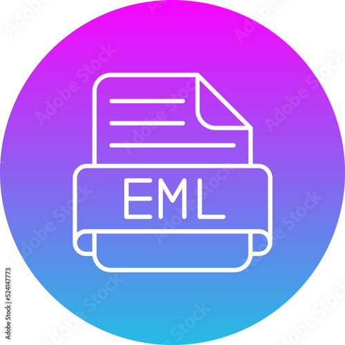 Eml Gradient Circle Line Inverted Icon photo