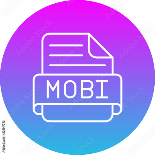 Mobi Gradient Circle Line Inverted Icon