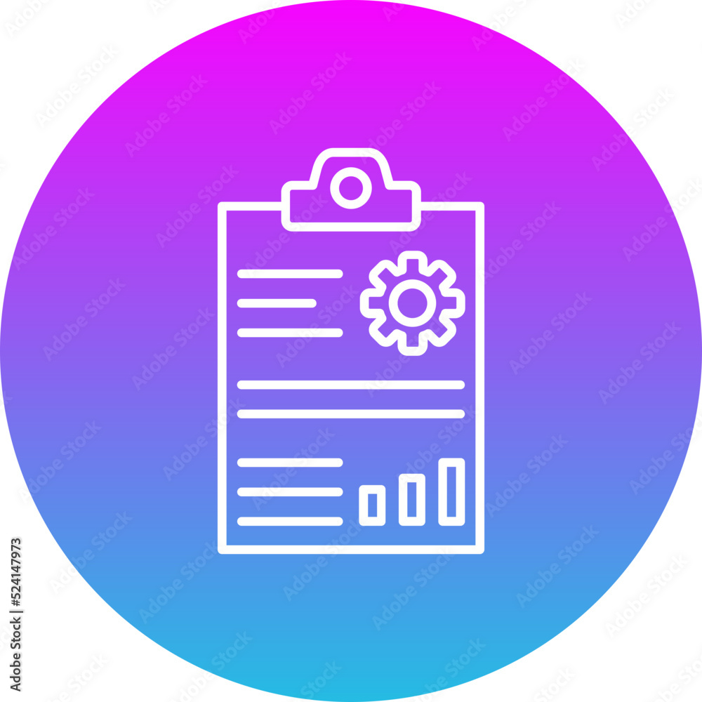 Project Plan Gradient Circle Line Inverted Icon Project Plan Gradient Circle Line Inverted Icon