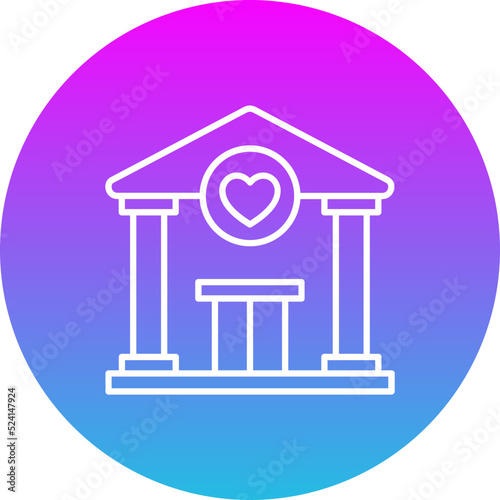 Non Profit Organization Gradient Circle Line Inverted Icon