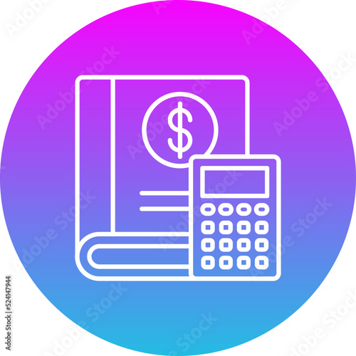 Ledger Gradient Circle Line Inverted Icon