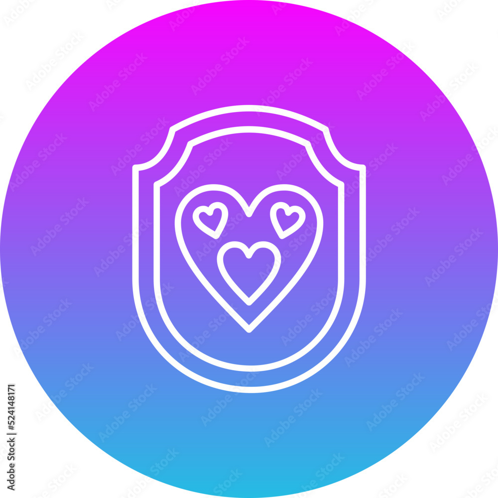 Shield Gradient Circle Line Inverted Icon Shield Gradient Circle Line Inverted Icon