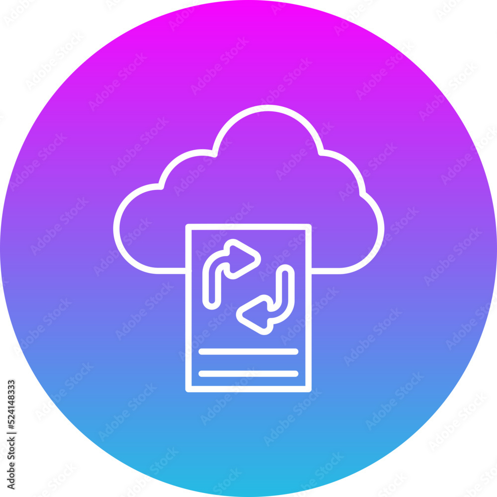 Backup File Gradient Circle Line Inverted Icon Backup File Gradient Circle Line Inverted Icon