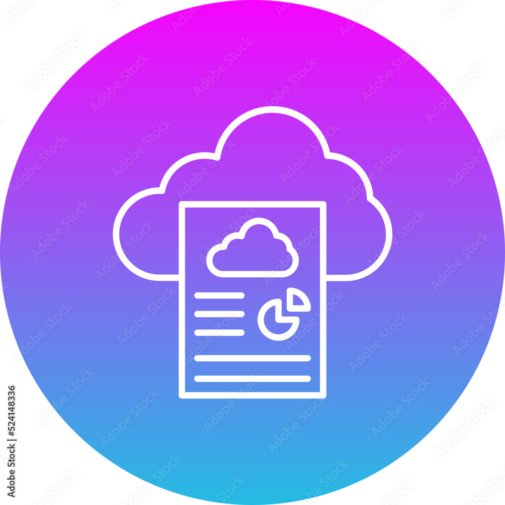 Document Gradient Circle Line Inverted Icon Document Gradient Circle Line Inverted Icon