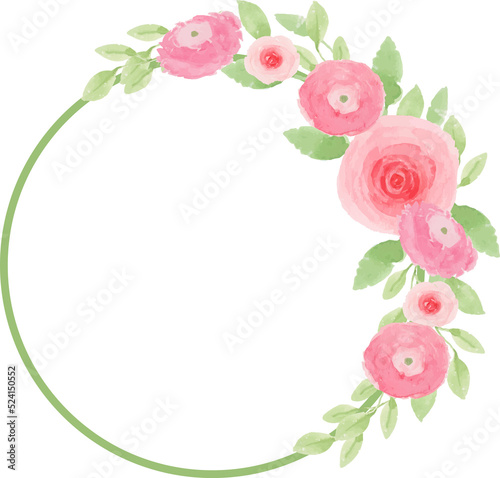 Rose Wreath Watercolor