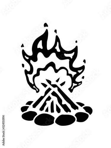 Camping Steine Lagerfeuer Feuer 