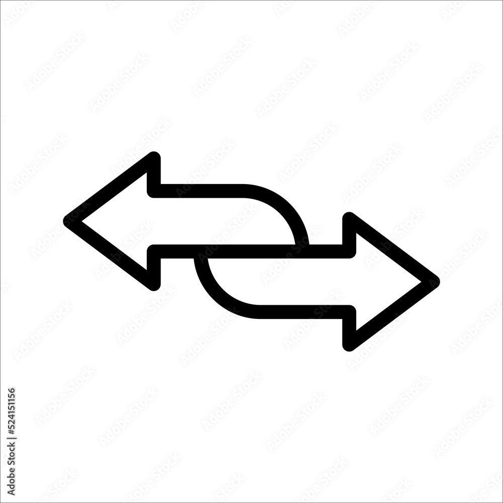 Transfer arrow line icon. linear style sign for mobile concept and web design. Right arrow left simple line vector icon. Symbol, logo illustration. Transfer arrow line icon. linear style sign for mobile concept and web design. Right arrow left simple line vector icon. Symbol, logo illustration.