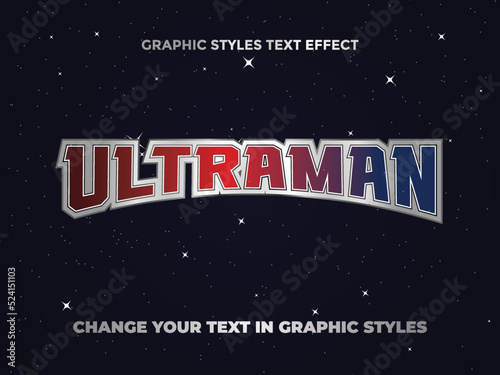 ULTRAMAN SUPERHERO LOGO GRAPHIC STYLES TEXT EFFECT