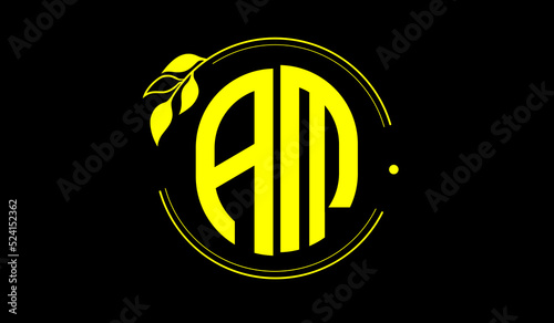 AM, AM Letter Logo, Letter Logo Design