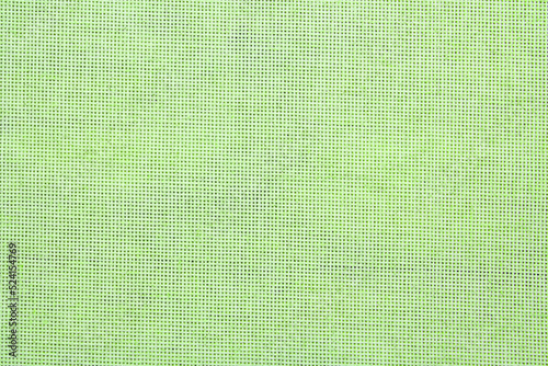 Texture of light green burlap fabric as background, top view